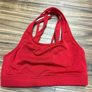 Varsity spirit, red sports cheer dance bra size small